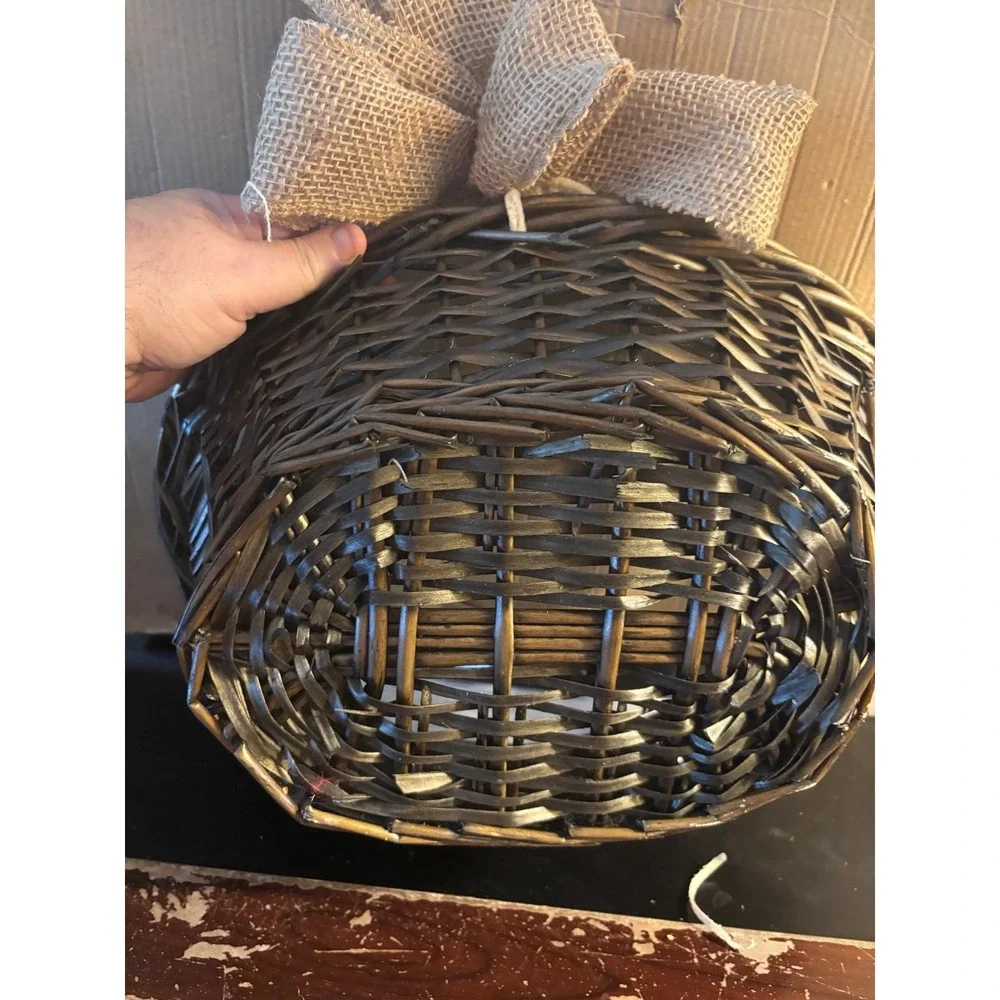 vintage Woven gathering basket Floral Arrangement. Large Money Basket Etc?